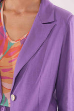 Carica l&#39;immagine nel visualizzatore di Gallery, giacca corta in lino - viola
