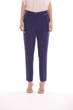 Carica l'immagine nel visualizzatore di Gallery, pantalone sigaretta con elastico dietro in tessuto tecnico - mimì muà - blu inchiostro 2025