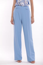 Carica l'immagine nel visualizzatore di Gallery, pantalone palazzo in tessuto tecnico - mimì muà - celeste 2025