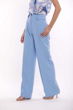Carica l'immagine nel visualizzatore di Gallery, pantalone palazzo in tessuto tecnico - mimì muà - celeste 2025
