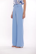 Carica l'immagine nel visualizzatore di Gallery, pantalone palazzo in tessuto tecnico - mimì muà - celeste 2025