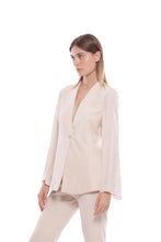 Carica l'immagine nel visualizzatore di Gallery, giacca in tessuto tecnico con maniche in georgette - mimì muà - burro