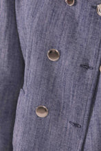 Carica l&#39;immagine nel visualizzatore di Gallery, giacca fiammata in batista - mimì muà - denim
