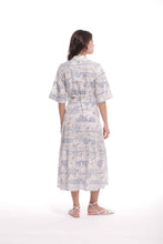 Carica l'immagine nel visualizzatore di Gallery, abito chemisier fantasia love in italy - mimì muà - blu bianco