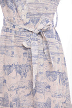 Carica l'immagine nel visualizzatore di Gallery, abito chemisier fantasia love in italy - mimì muà - blu bianco