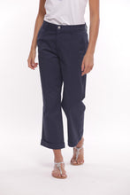 Carica l'immagine nel visualizzatore di Gallery, pantalone wide leg in gabardina - mimì muà - blu 2025