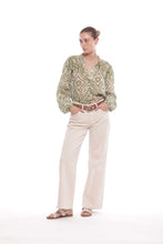 Carica l'immagine nel visualizzatore di Gallery, pantalone palazzo in bull - mimì muà -burro 2025