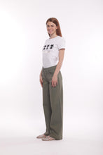 Carica l'immagine nel visualizzatore di Gallery, pantalone palazzo in bull - mimì muà - verde salvia 2025