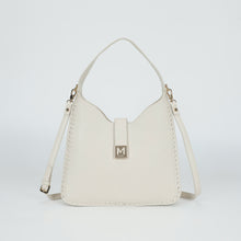 Carica l'immagine nel visualizzatore di Gallery, borsa a sacca con bordi intrecciati - mimì muà - beige