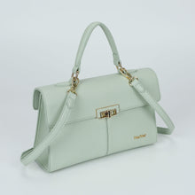 Carica l'immagine nel visualizzatore di Gallery, borsa a mano grande con pattina - mimì muà - verde salvia