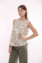 Carica l'immagine nel visualizzatore di Gallery, top fantasia toile de jouy - mimì muà - verde militare