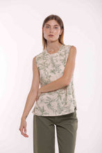 Carica l'immagine nel visualizzatore di Gallery, top fantasia toile de jouy - mimì muà - verde militare