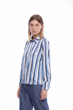 Carica l'immagine nel visualizzatore di Gallery, camicia fantasia stripes - mimì muà - blu celeste