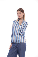 Carica l'immagine nel visualizzatore di Gallery, camicia fantasia stripes - mimì muà - blu celeste