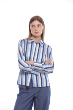 Carica l'immagine nel visualizzatore di Gallery, camicia fantasia stripes - mimì muà - blu celeste