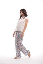Carica l'immagine nel visualizzatore di Gallery, pantalone palazzo fantasia toile de jouy - mimì muà - azzurro 2025