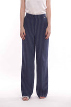 Carica l'immagine nel visualizzatore di Gallery, pantalone palazzo gessato - mimì muà - blu bianco 2025