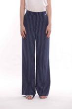 Carica l'immagine nel visualizzatore di Gallery, pantalone palazzo gessato - mimì muà - blu bianco 2025