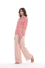 Carica l'immagine nel visualizzatore di Gallery, pantalone palazzo con elastico in cadì - mimì muà - cipria