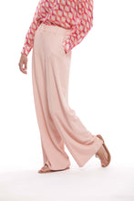 Carica l'immagine nel visualizzatore di Gallery, pantalone palazzo con elastico in cadì - mimì muà - cipria