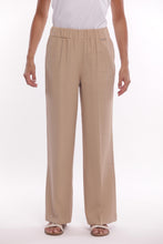 Carica l'immagine nel visualizzatore di Gallery, pantalone palazzo in akumal con dettaglio a righe - mimì muà - cammello 2025