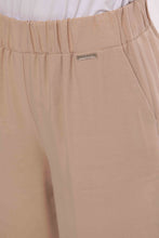 Carica l'immagine nel visualizzatore di Gallery, pantalone palazzo in akumal con dettaglio a righe - mimì muà - cammello 2025