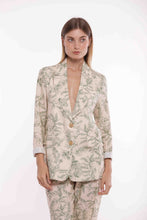 Carica l'immagine nel visualizzatore di Gallery, giacca lunga fantasia toile de jouy - mimì muà - verde militare