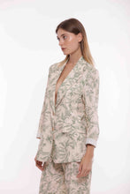 Carica l'immagine nel visualizzatore di Gallery, giacca lunga fantasia toile de jouy - mimì muà - verde militare