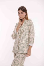 Carica l'immagine nel visualizzatore di Gallery, giacca lunga fantasia toile de jouy - mimì muà - verde militare