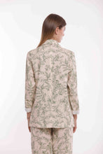 Carica l'immagine nel visualizzatore di Gallery, giacca lunga fantasia toile de jouy - mimì muà - verde militare