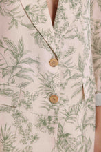 Carica l'immagine nel visualizzatore di Gallery, giacca lunga fantasia toile de jouy - mimì muà - verde militare