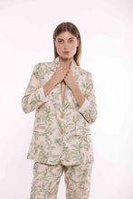 Carica l'immagine nel visualizzatore di Gallery, giacca lunga fantasia toile de jouy - mimì muà - verde militare