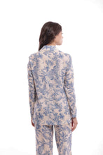 Carica l'immagine nel visualizzatore di Gallery, giacca lunga fantasia toile de jouy - mimì muà - azzurro