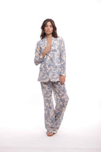 Carica l'immagine nel visualizzatore di Gallery, giacca lunga fantasia toile de jouy - mimì muà - azzurro