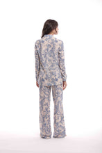 Carica l'immagine nel visualizzatore di Gallery, giacca lunga fantasia toile de jouy - mimì muà - azzurro