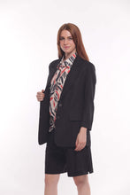 Carica l'immagine nel visualizzatore di Gallery, giacca lunga in gessato blu bianco - mimì muà