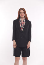 Carica l'immagine nel visualizzatore di Gallery, giacca lunga in gessato blu bianco - mimì muà