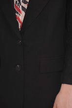 Carica l'immagine nel visualizzatore di Gallery, giacca lunga in gessato blu bianco - mimì muà