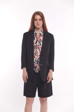 Carica l'immagine nel visualizzatore di Gallery, giacca lunga in gessato blu bianco - mimì muà