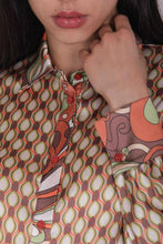 Carica l&#39;immagine nel visualizzatore di Gallery, camicia da uomo fantasia seventy - mimì muà - arancio
