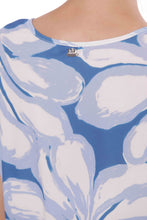 Carica l'immagine nel visualizzatore di Gallery, blusa scollo a V fantasia - mimì muà - bianco azzurro