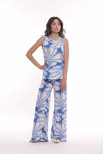 Carica l'immagine nel visualizzatore di Gallery, pantalone palazzo fantasia - mimì muà - bianco azzurro 2025