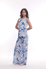 Carica l'immagine nel visualizzatore di Gallery, pantalone palazzo fantasia - mimì muà - bianco azzurro 2025