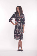 Carica l'immagine nel visualizzatore di Gallery, abito longuette in ity fantasia - mimì muà - nero