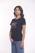 Carica l'immagine nel visualizzatore di Gallery, t-shirt "you rock" - mimì muà - nero