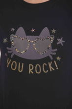 Carica l'immagine nel visualizzatore di Gallery, t-shirt "you rock" - mimì muà - nero