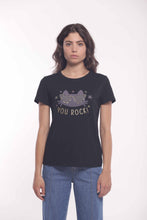 Carica l'immagine nel visualizzatore di Gallery, t-shirt "you rock" - mimì muà - nero