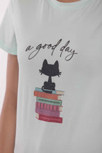Carica l'immagine nel visualizzatore di Gallery, t-shirt " A GOOD DAY" - mimì muà - verde acqua