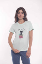 Carica l'immagine nel visualizzatore di Gallery, t-shirt " A GOOD DAY" - mimì muà - verde acqua