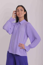 Carica l&#39;immagine nel visualizzatore di Gallery, blusa con maniche plissè - mimì muà - lilla
